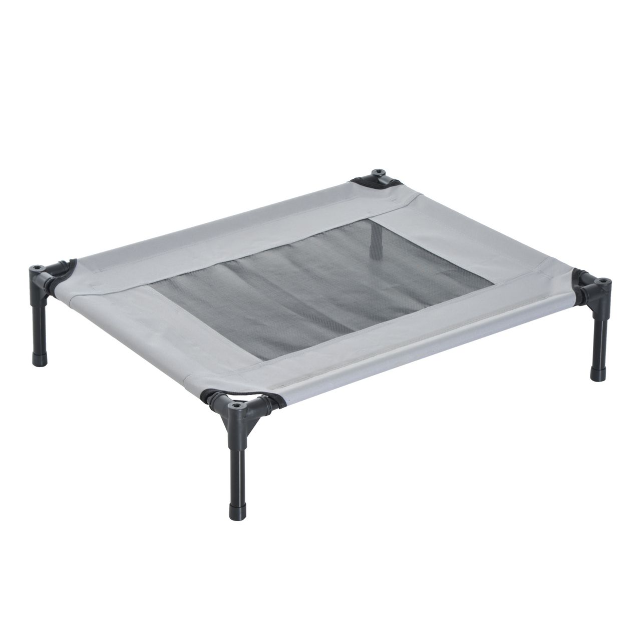 PawHut Haustierbett mit Baldachin Erhöhtes Hundebett Hundeliege outdoor Grau