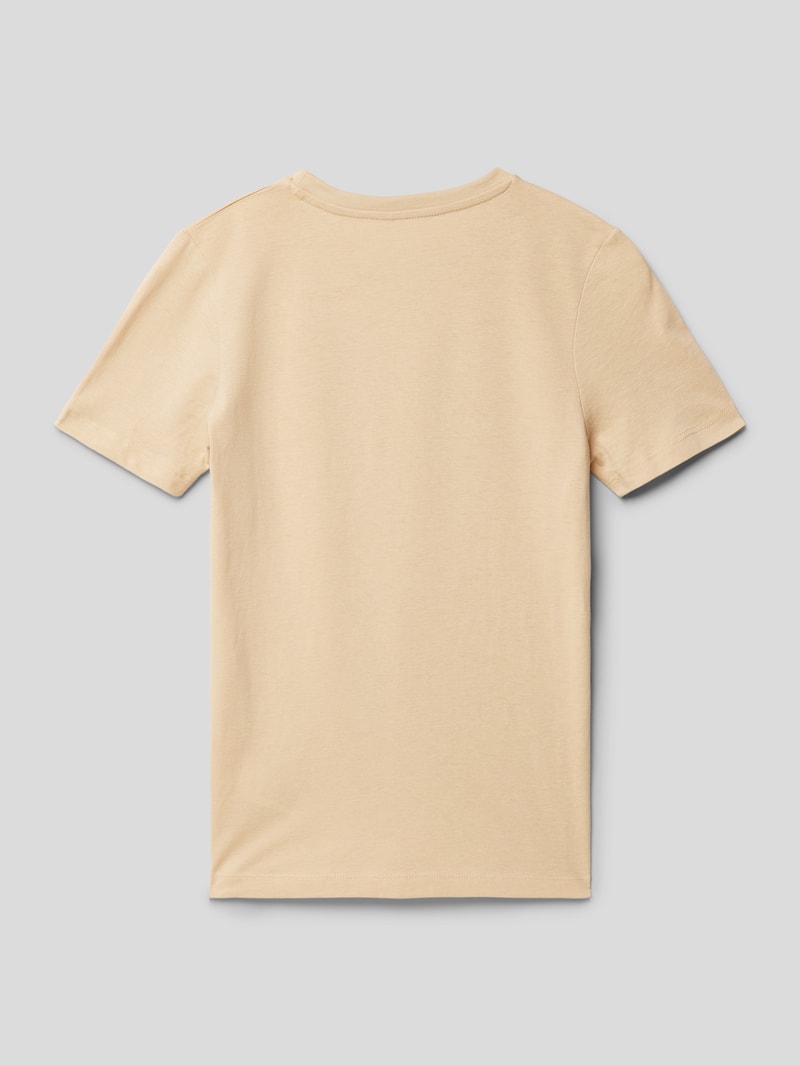 T-Shirt mit Statement-Print in camel