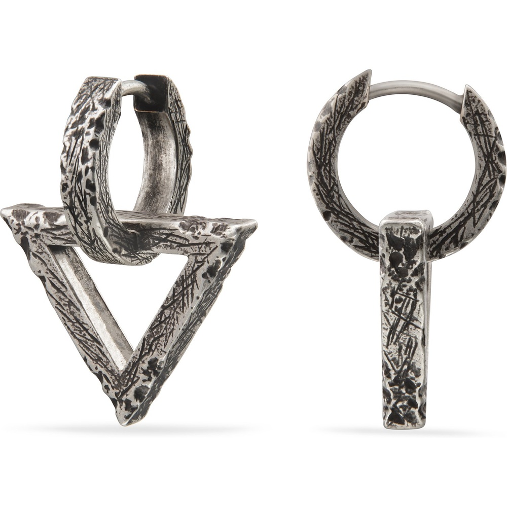 UN SAME Créoles 925 Argent Boucles d'oreilles