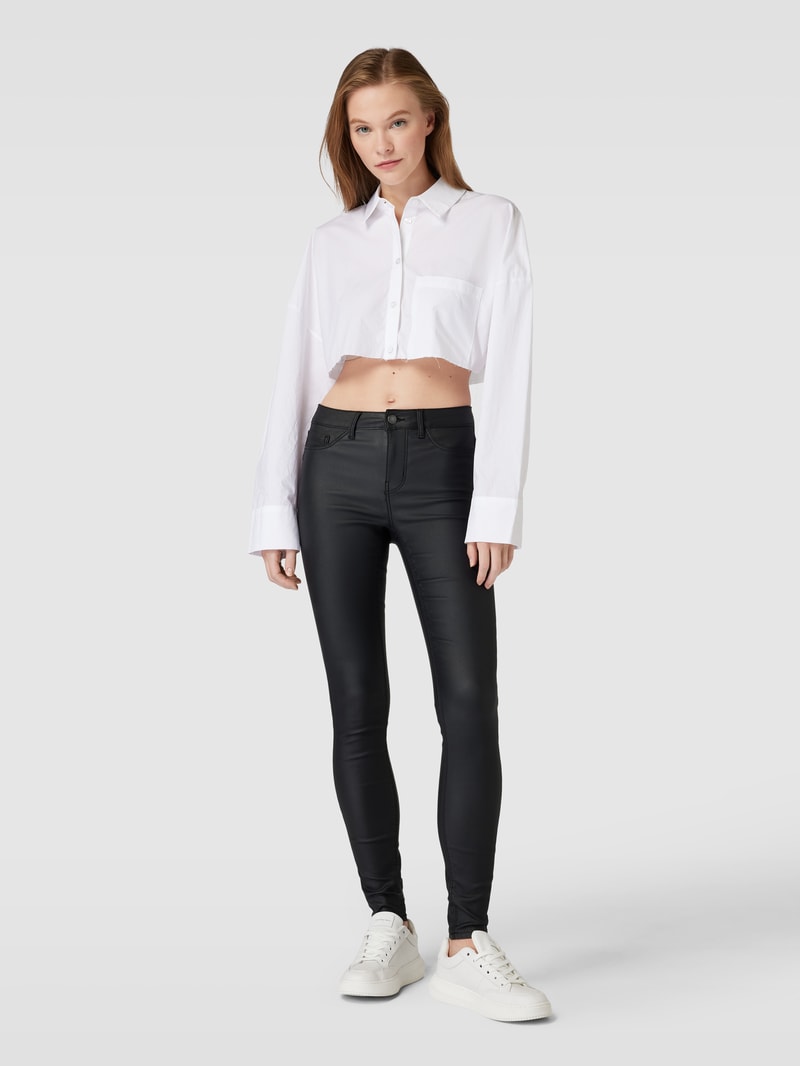 Jeans in unifarbenem Design Modell 'SHAPE-UP PARO' in schwarz
