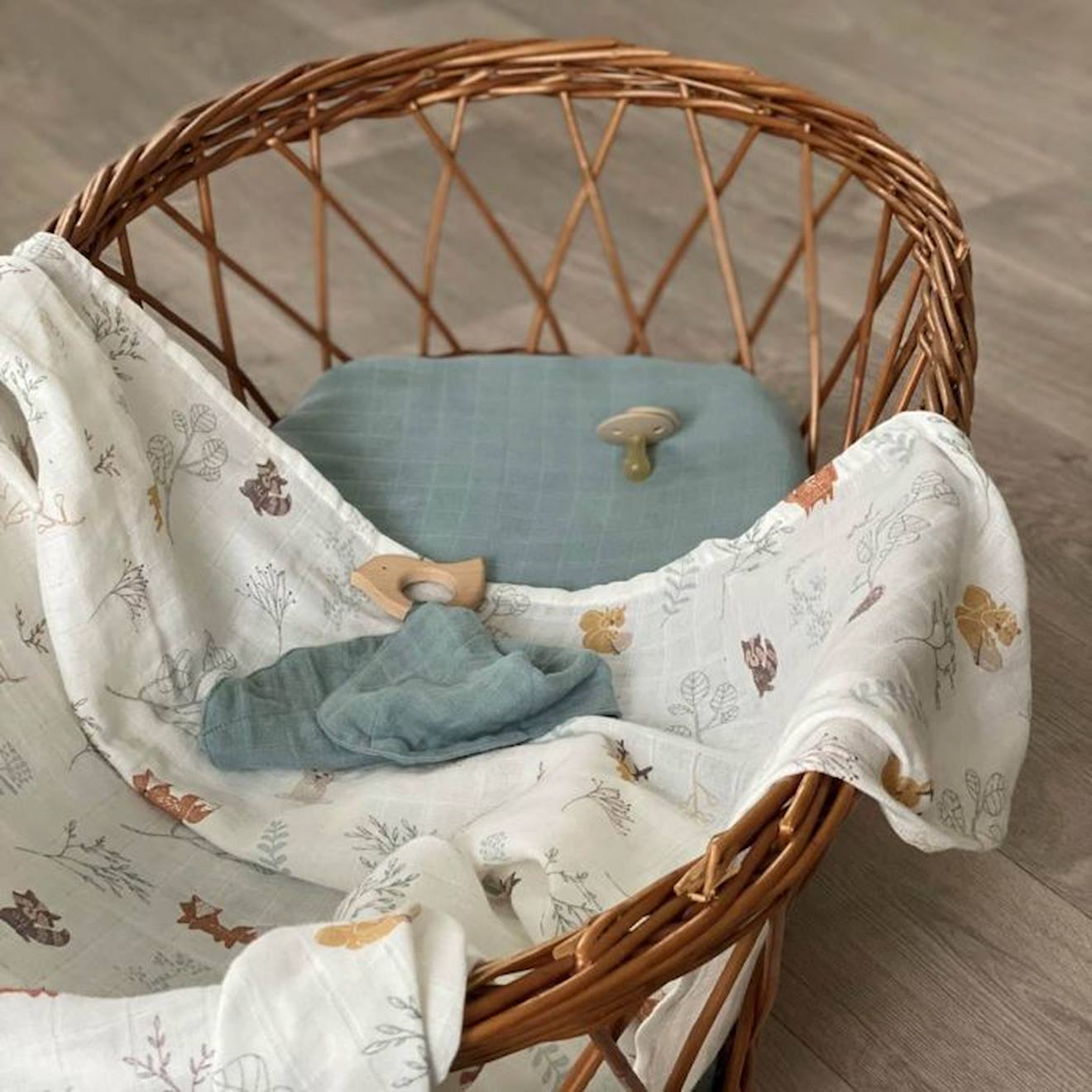 Maxi-lange en coton bio* Dream Forest beige