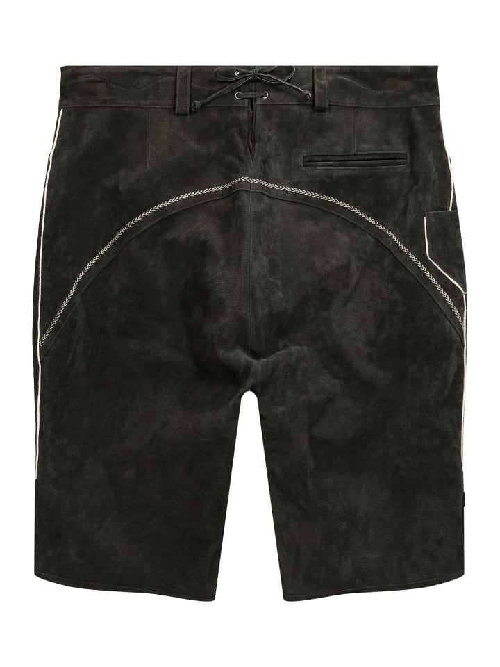 Men Plus Lederhose in olive günstig kaufen