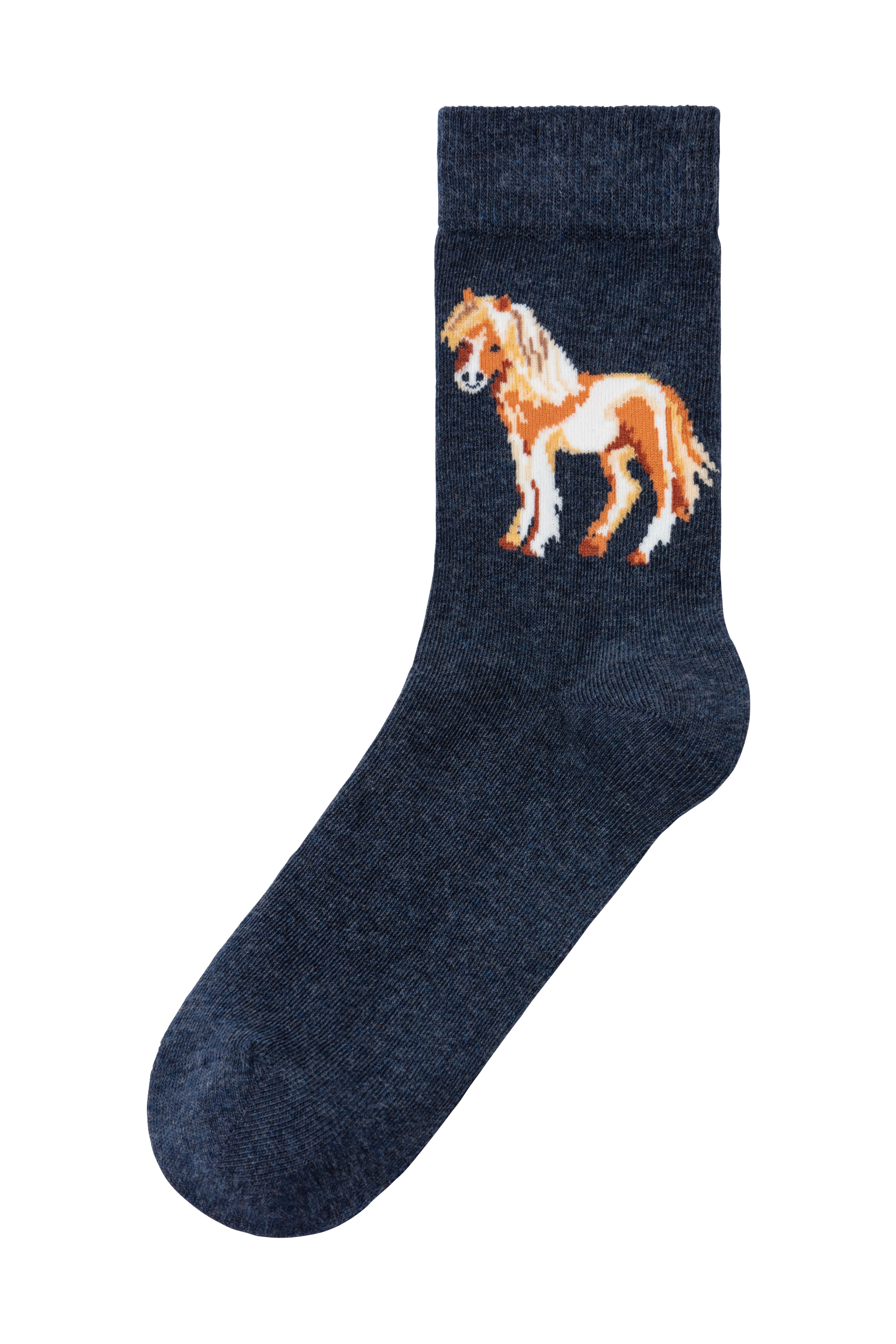 H.I.S Socken (5-Paar) Mit unterschiedlichen Pferdemotiven