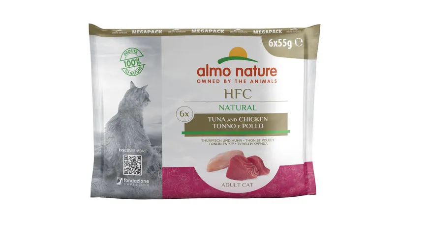almo nature Katzennassfutter Cat Natural Thunfisch und Huhn 330 g