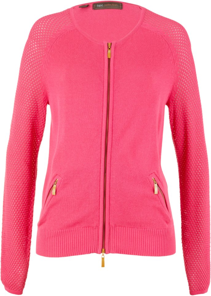 Strickjacke mit Reißverschlusstaschen