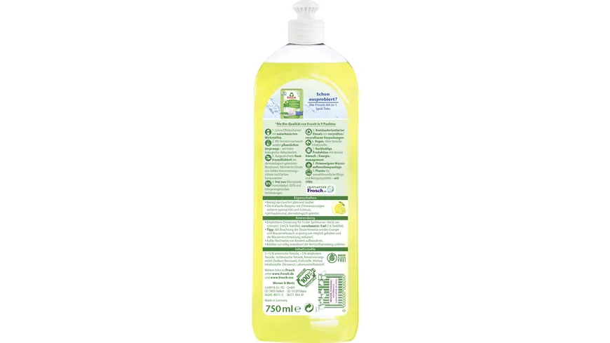 Frosch Zitrone Spülmittel 750 ml
