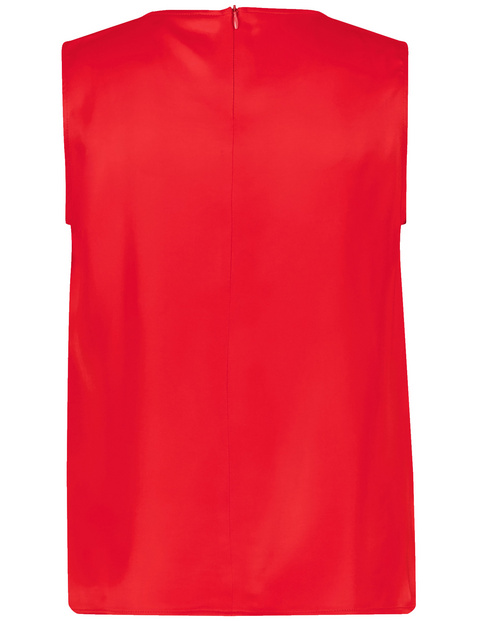 Ärmellose Bluse mit Falten-Detail