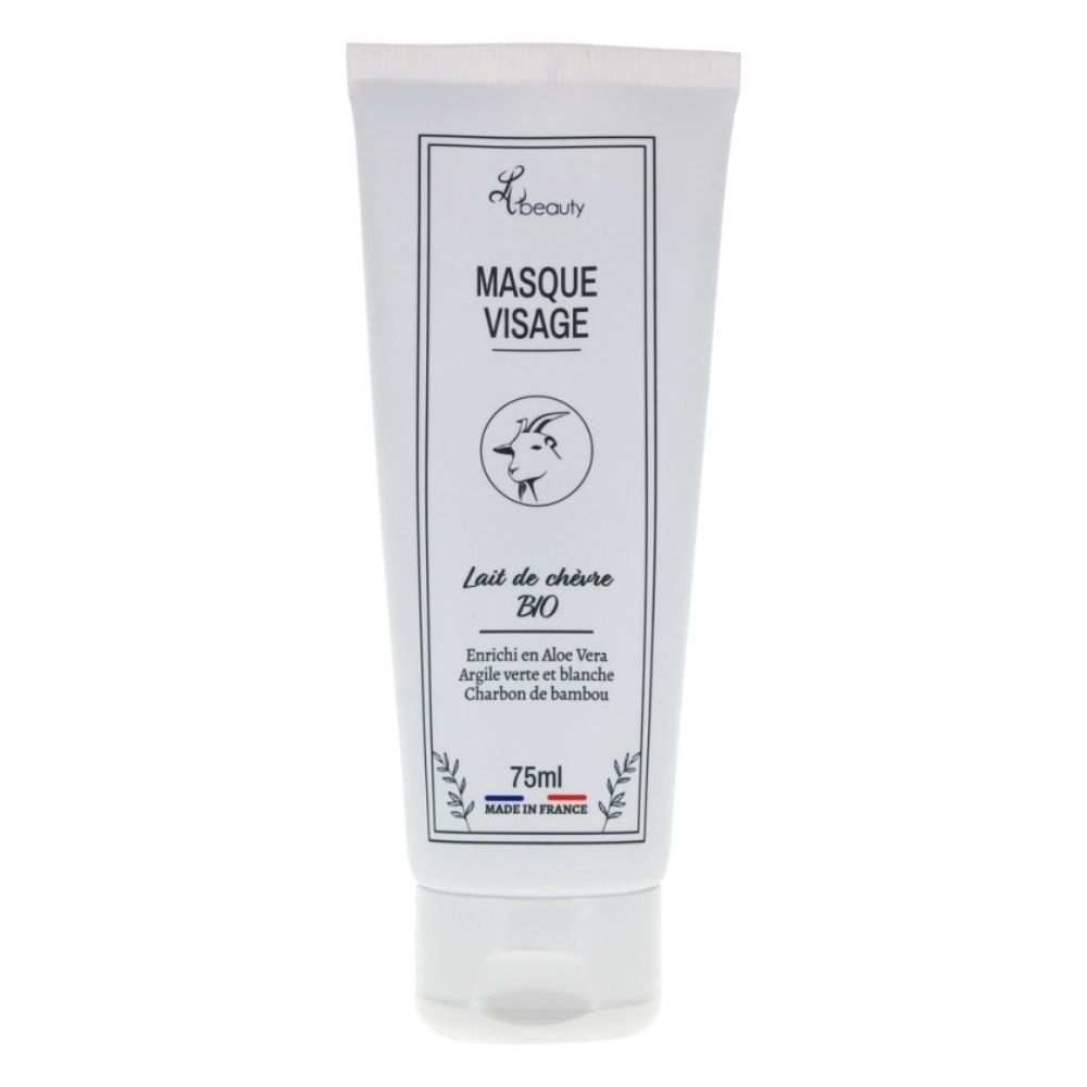 lh beauty MASQUE VISAGE AU LAIT DE CHEVRE BIO ET CHARBON DE BAMBOU MASQUE VISAGE