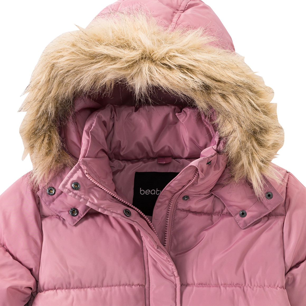 Mädchen Steppjacke mit Fellimitat