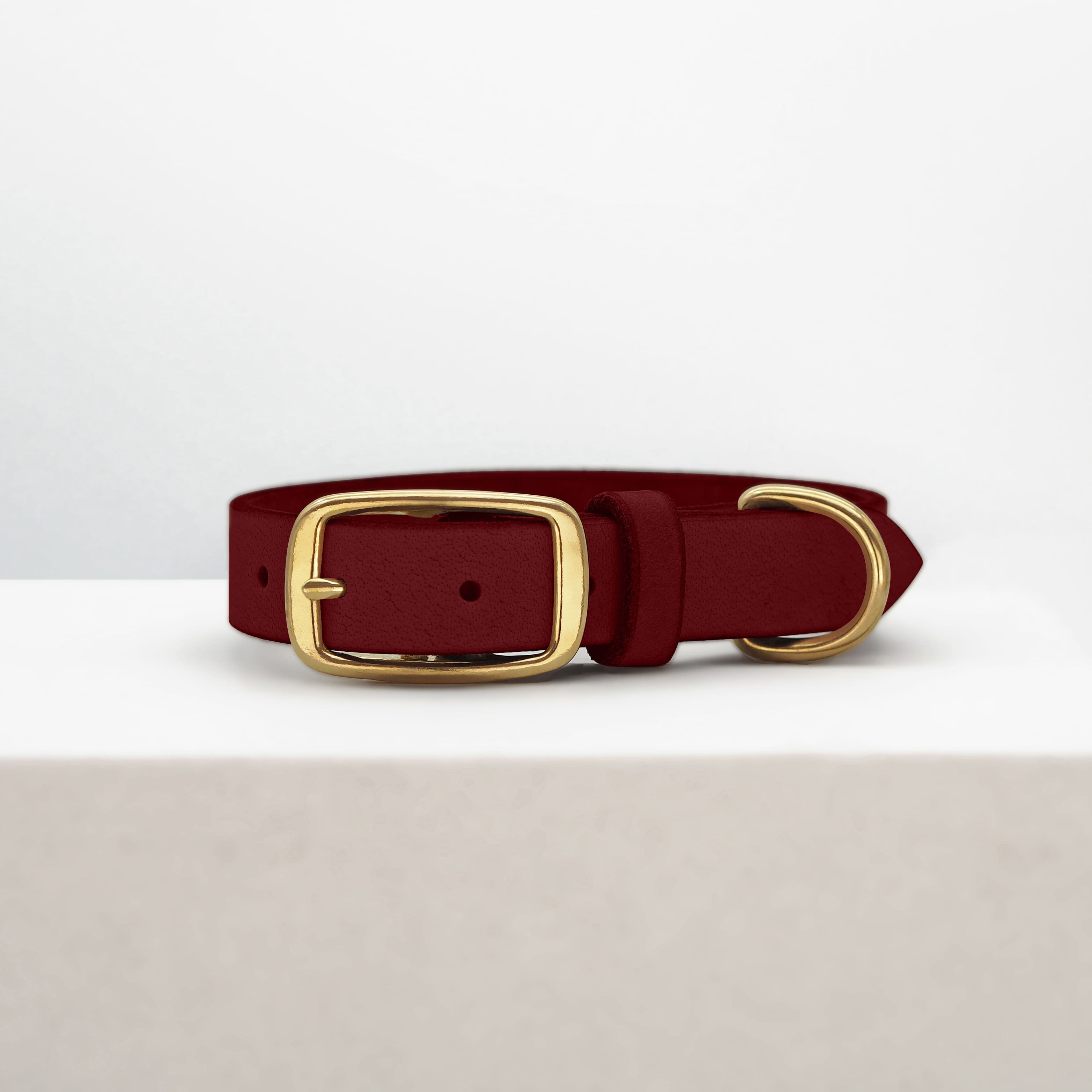 THE DOG IDEA Hundehalsbänder THE DOG IDEA Leder Halsband Dunkelrot XS