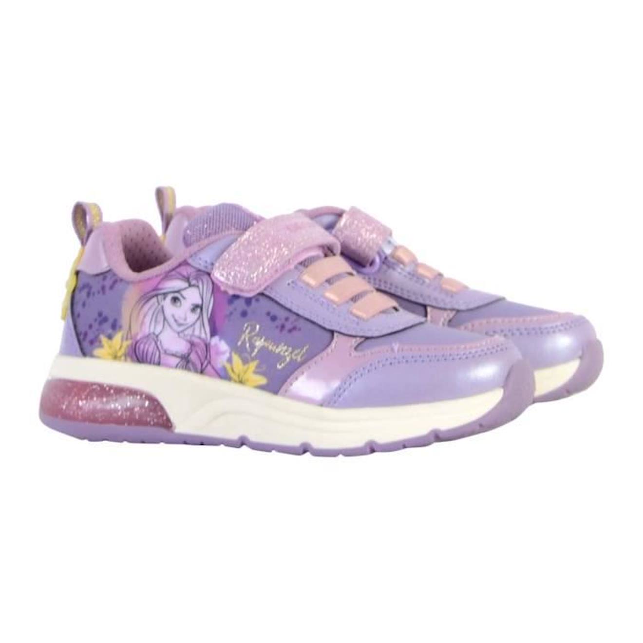 Basket Cuir Enfant Geox Spaceclub violet