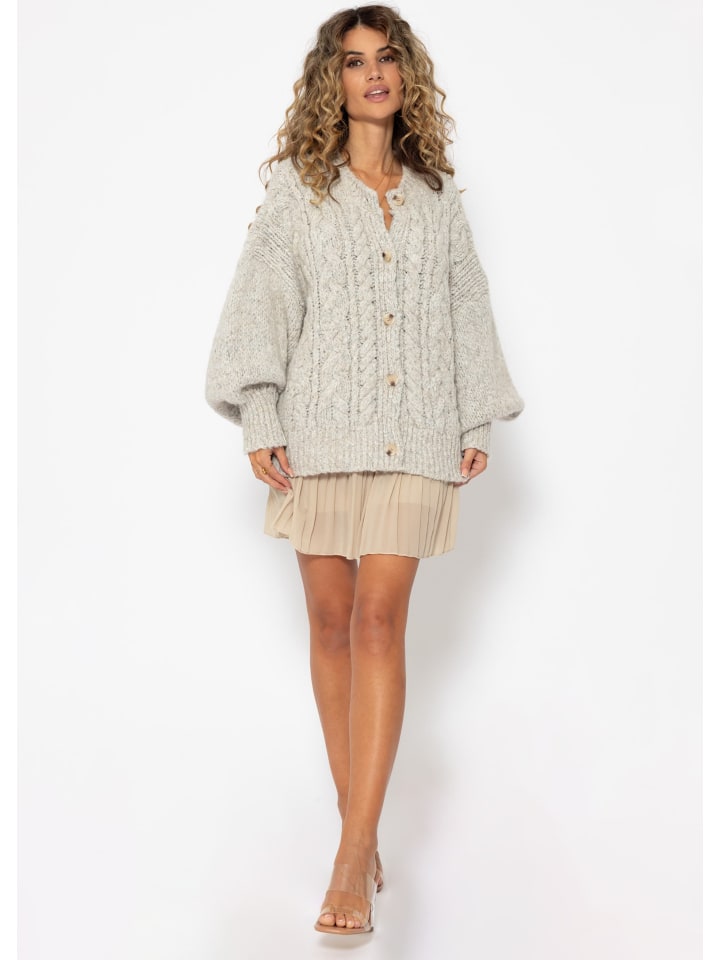 SASSYCLASSY Plissée-Rock mit Futter in Beige günstig kaufen L