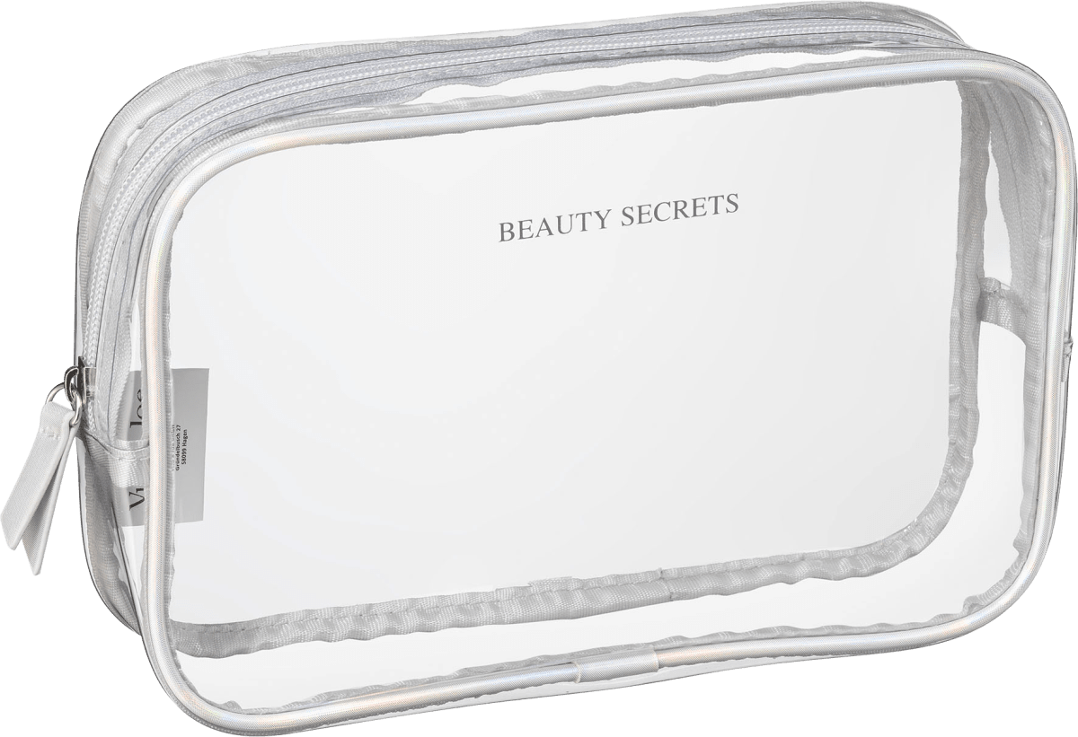 Kosmetiktasche silber transparent, 1 St