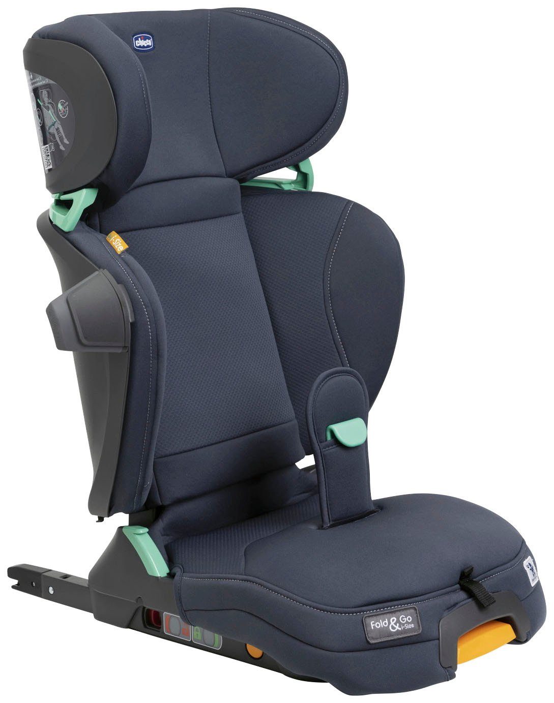 Chicco Autokindersitz FOLD & GO I-SIZE, ab: 3 Jahre, bis: 12 Jahre, 100-150 cm, faltbar, inkl. Seitenaufprallschutz und Bauchgurtführung