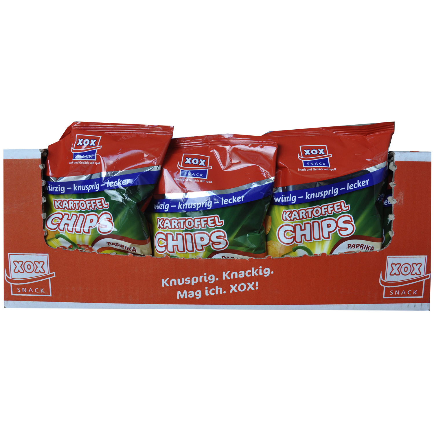 XOX Kartoffelchips Paprika 24x30g