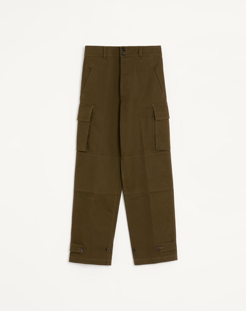 Calça Cargo Gabardine de Algodão Valentino