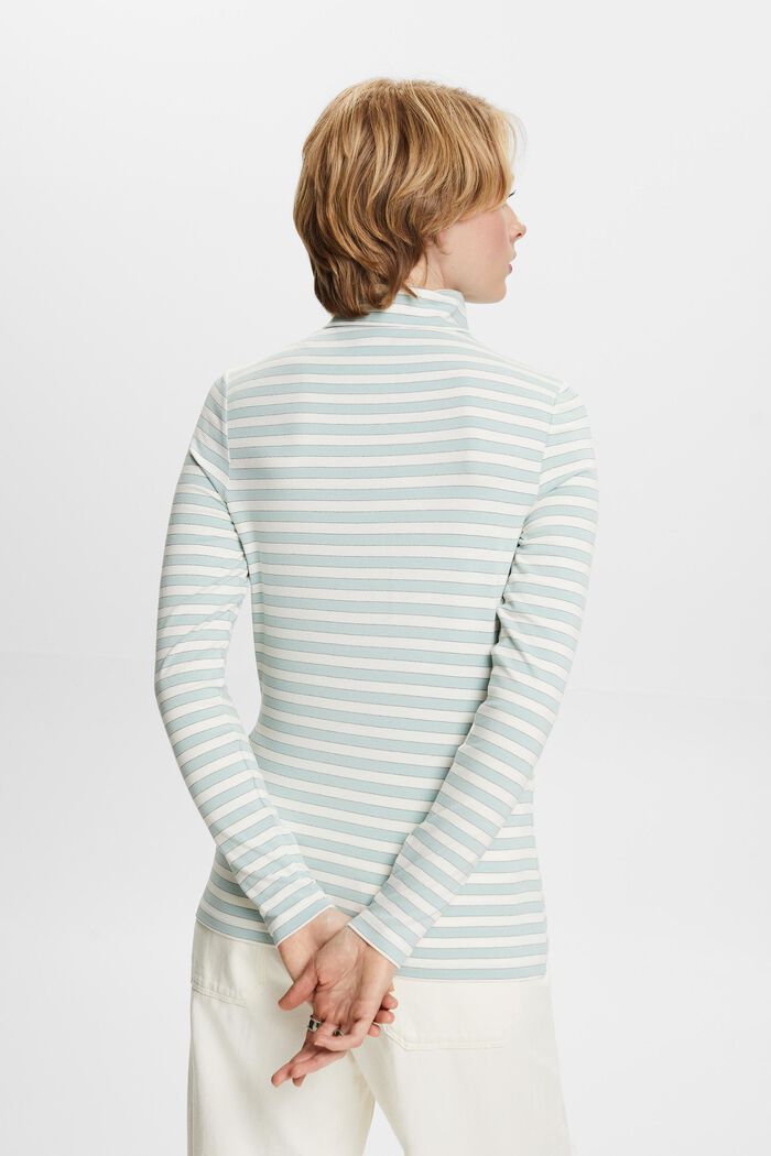 Gestreiftes Longsleeve mit Rollkragen