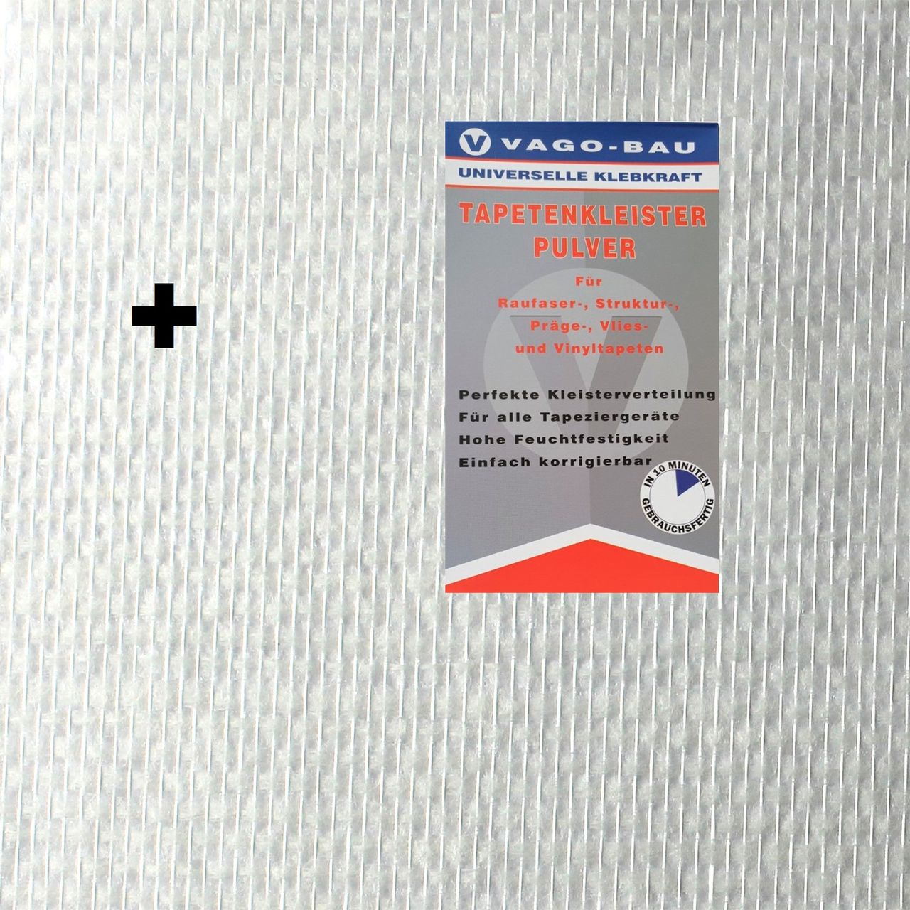 Vago-Tools Glasfasertapete incl. KLEBER Doppelkette 120g/m² Vorgestrichen 1x25m²