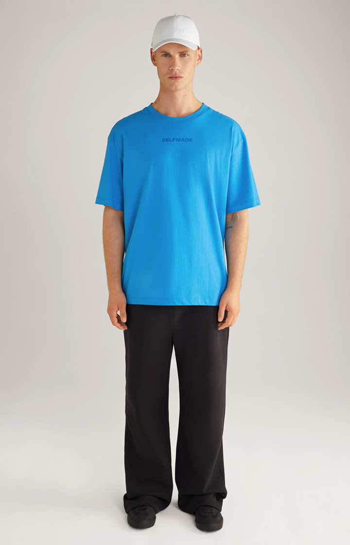 Unisex-Baumwoll-T-Shirt in Blau