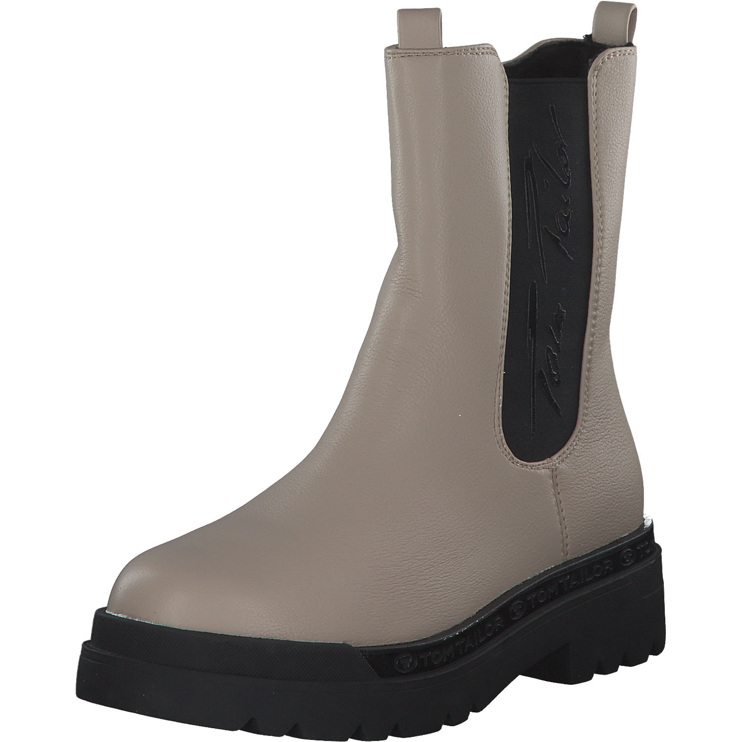 Tom Tailor 4294004, Chelsea Boots, Damen, Beige (taupe)