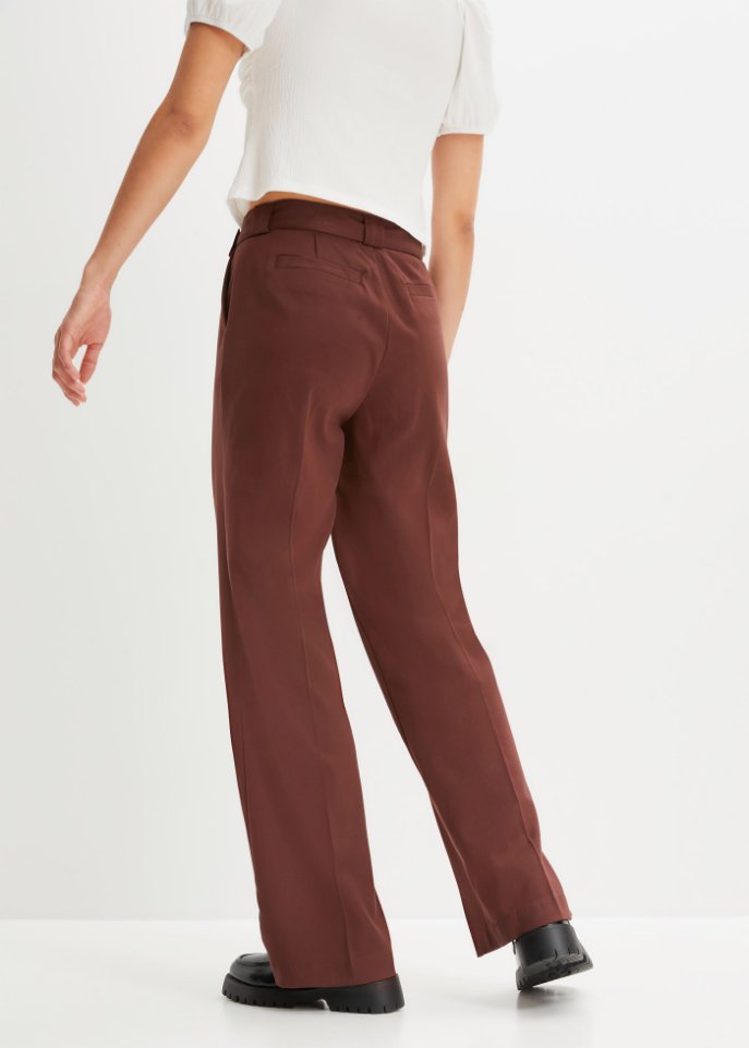 Bundfaltenhose mit Gürtel