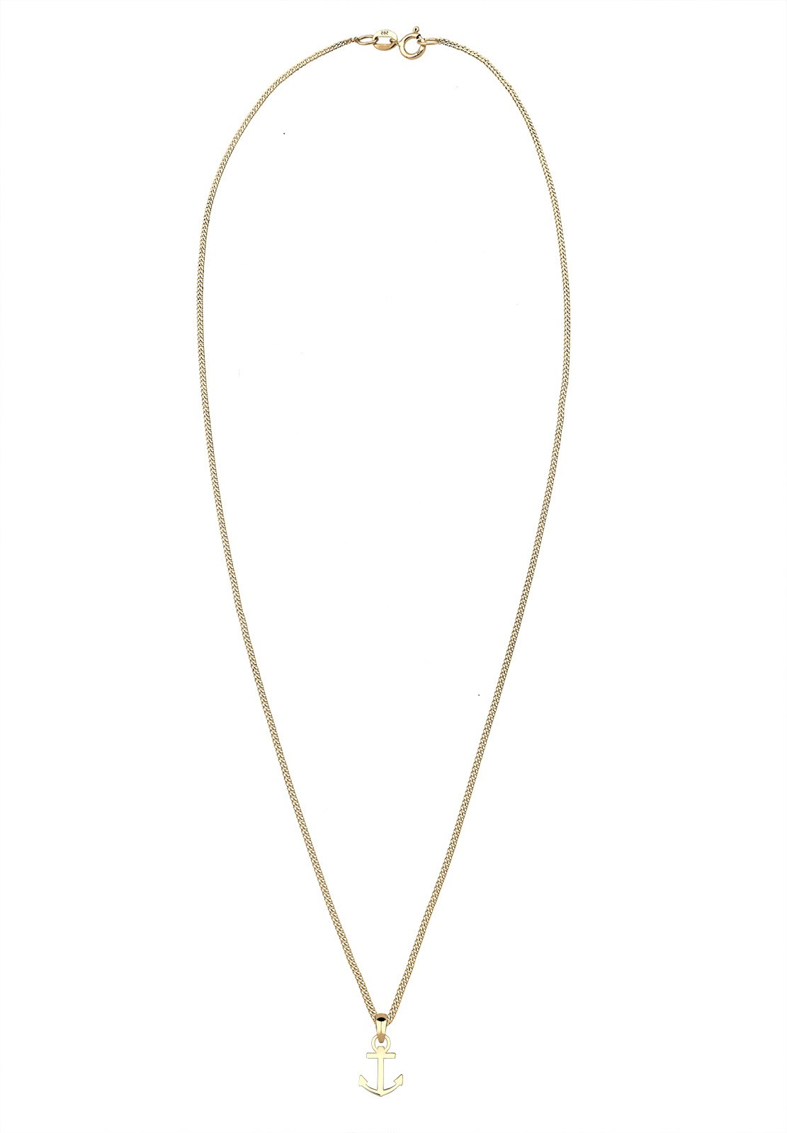 Elli PREMIUM Halskette Anker Heimatsymbol 585 Gelbgold