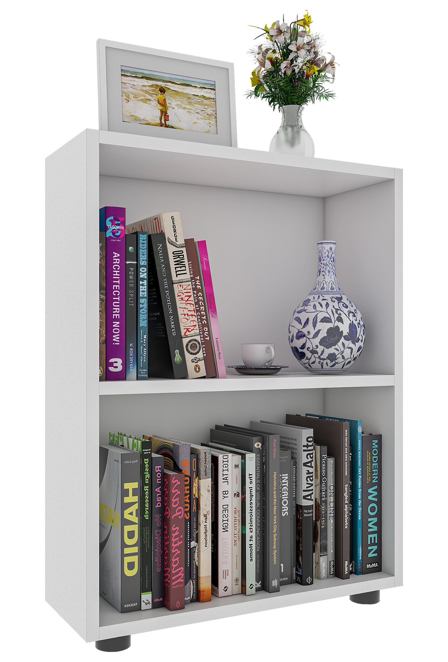 VCM Aktenregal Holz Büro Regal Bücher Ordner Aktenregal Bulas 2f, 1-tlg.