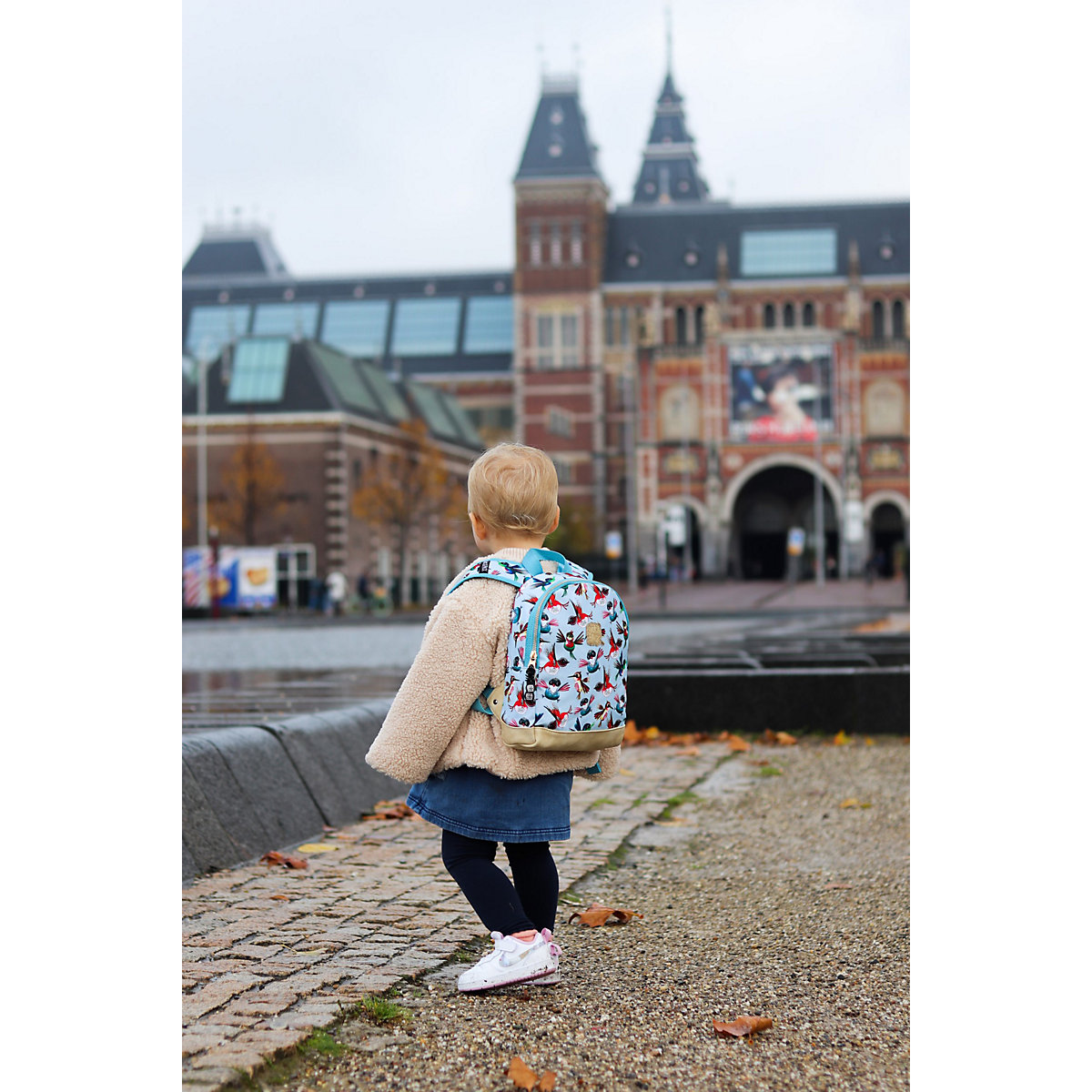 Kinderrucksack XS Birds Dusty Blue