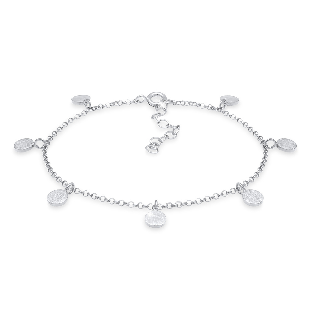 Elli Elli Bracelet Cercle Plaquettes Pièces de Monnaie Géo Basic Ajustable Bracelet Fe Bracelet