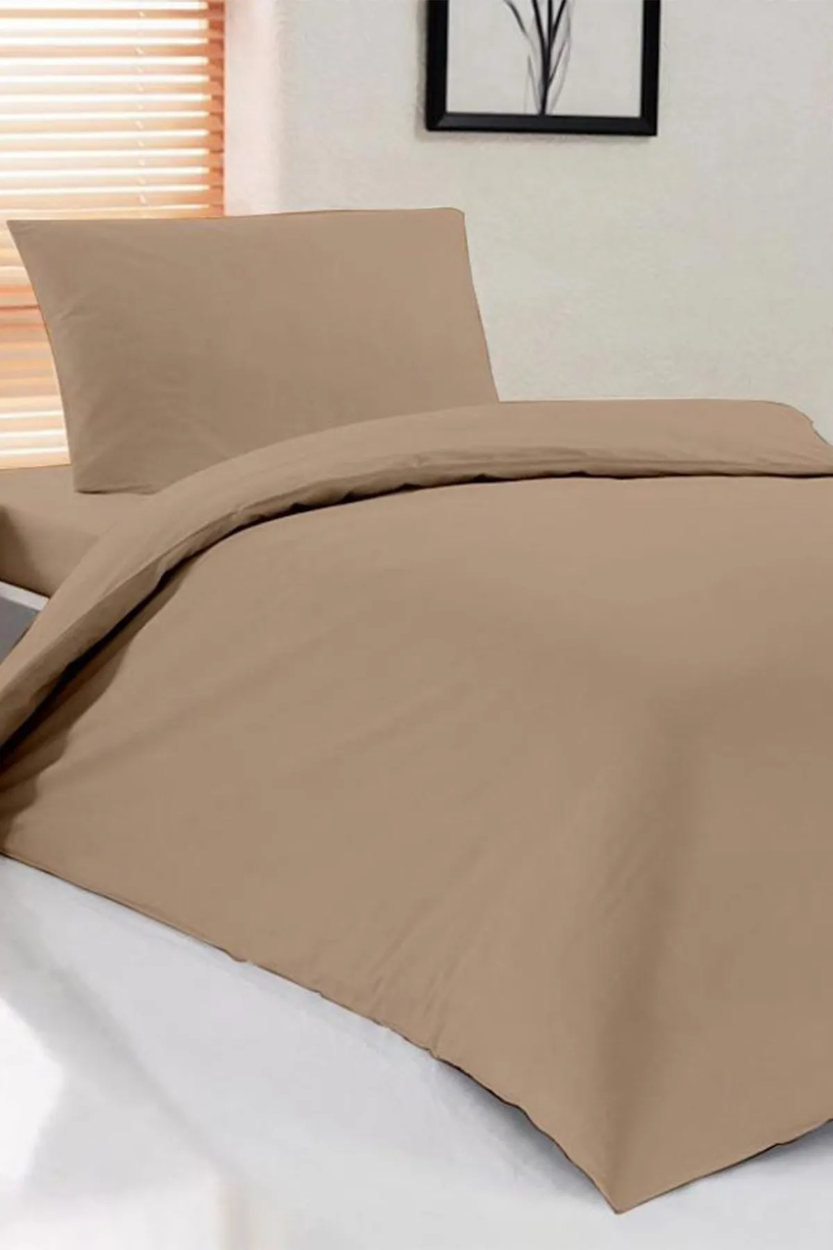 Çeyiz Diyarı  Cappucino Pure Einzelbettbezug-Set
