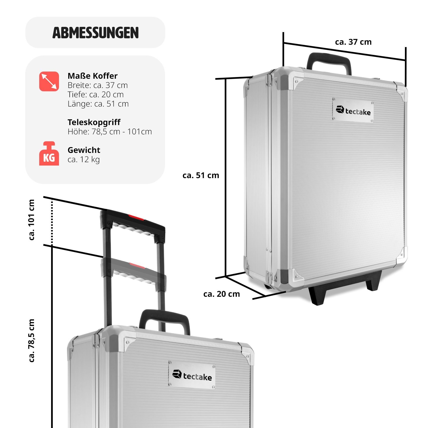 tectake Werkzeugkoffer Trolley Werkzeugkoffer 599-tlg.