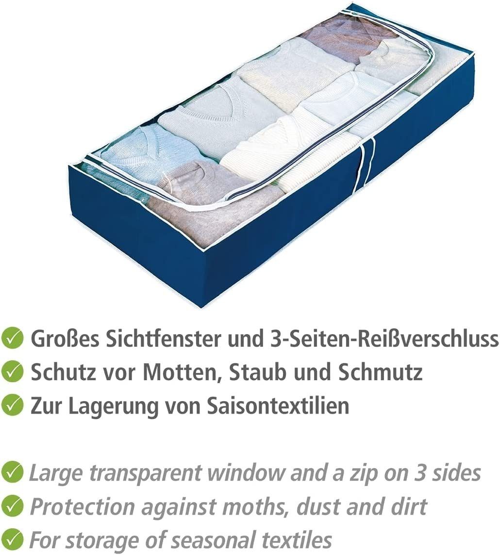 WENKO Unterbettkommode, Unterbettkommode Air, Aufbewahrungstasche Textilien, mit Sichtfenster
