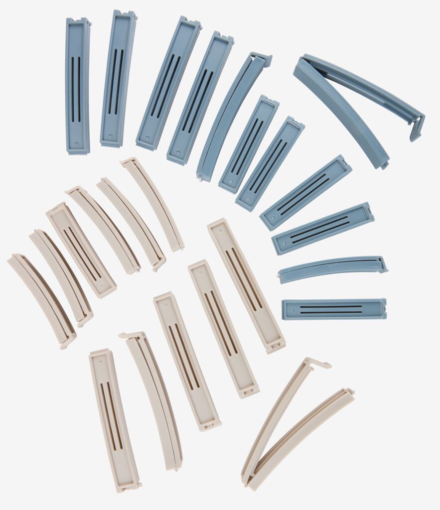 CLEMENS bag clips, various colors, 12 pcs/pack