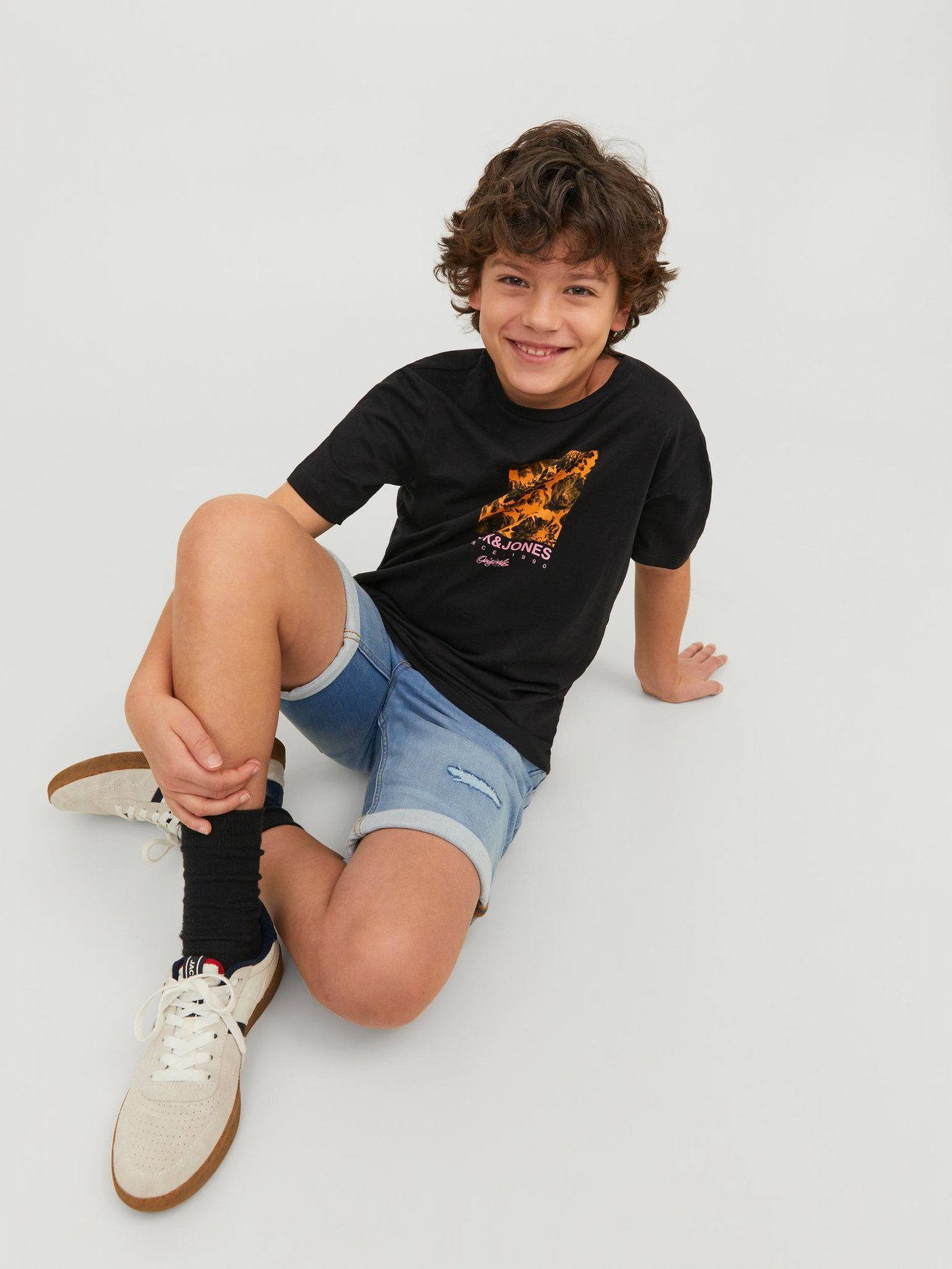 Jack & Jones Shorts Knielange Jeans Shorts JJIRICK 6000 in Blau