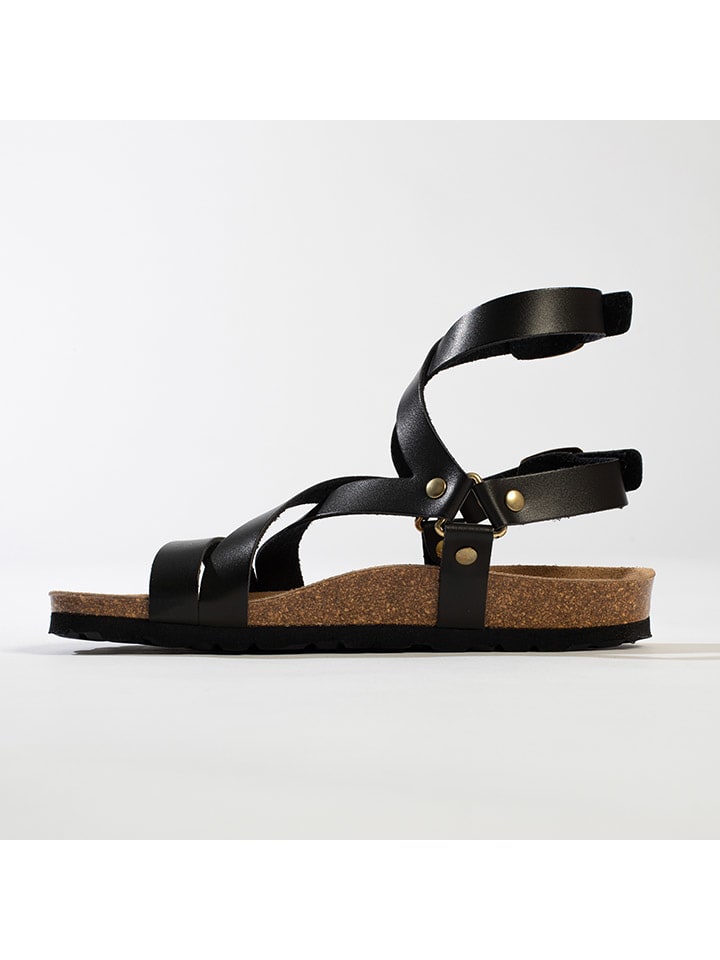 BACKSUN Leder-Sandalen 