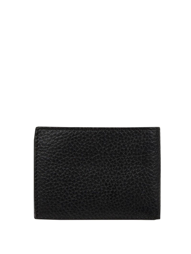 Portemonnaie aus Leder in schwarz