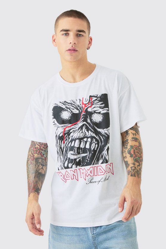 Oversize T-Shirt mit lizenziertem Iron Maiden Band Print
