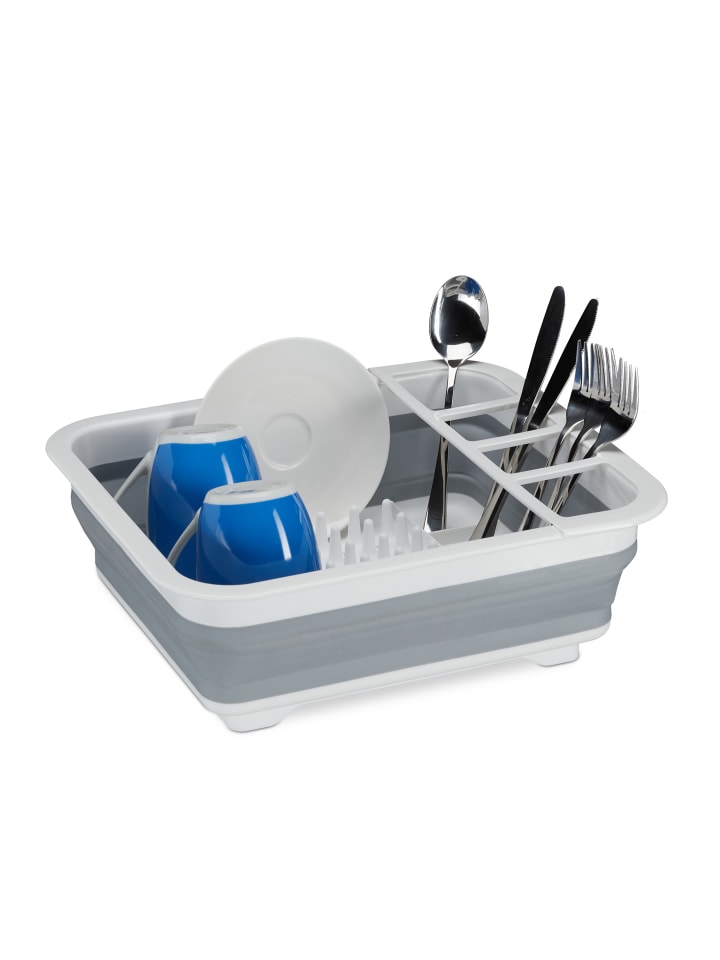 relaxdays Abtropfgestell in Weiß/Grau günstig kaufen onesize