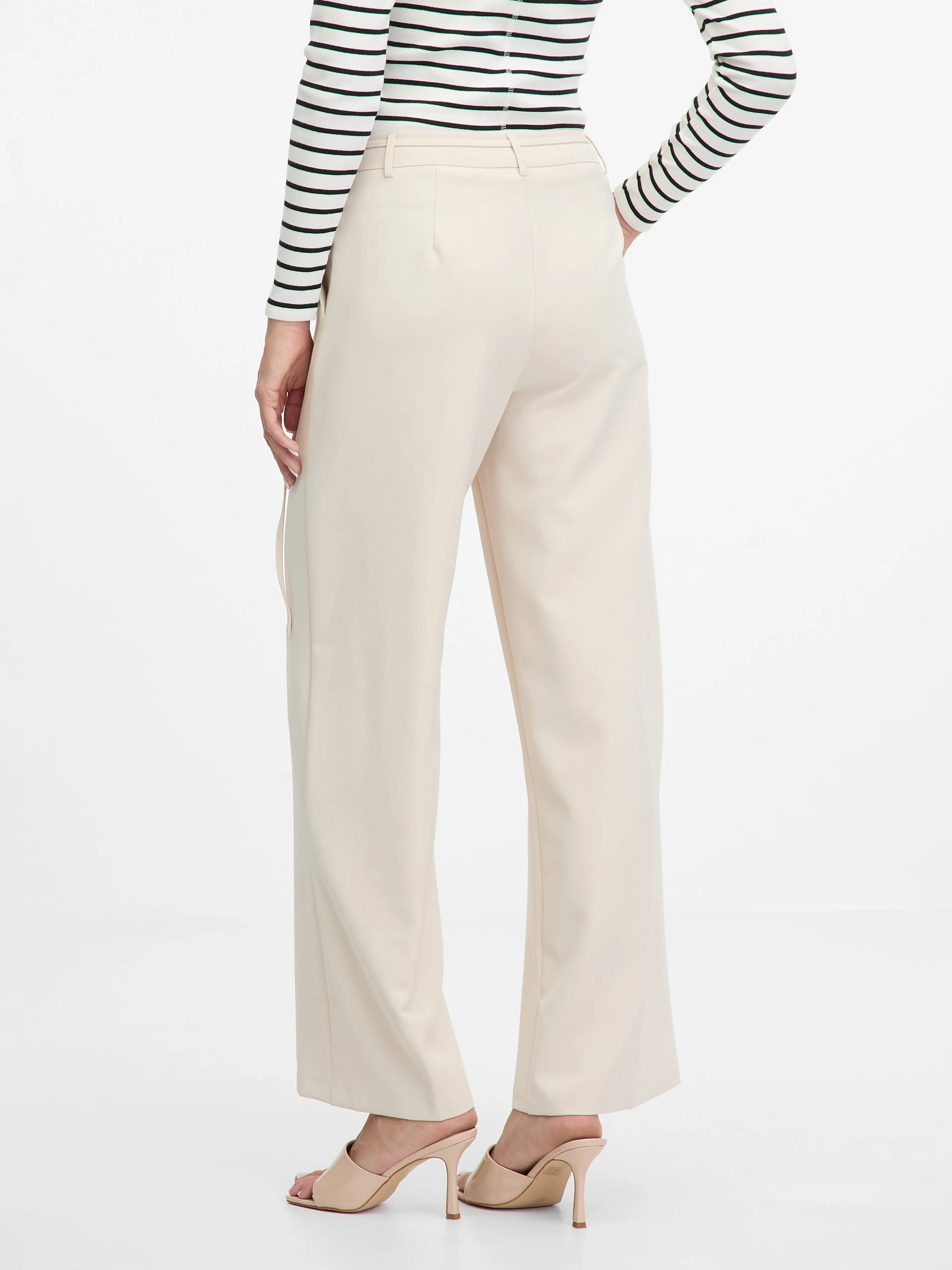 Cremefarbene weite Damenhose ORSAY