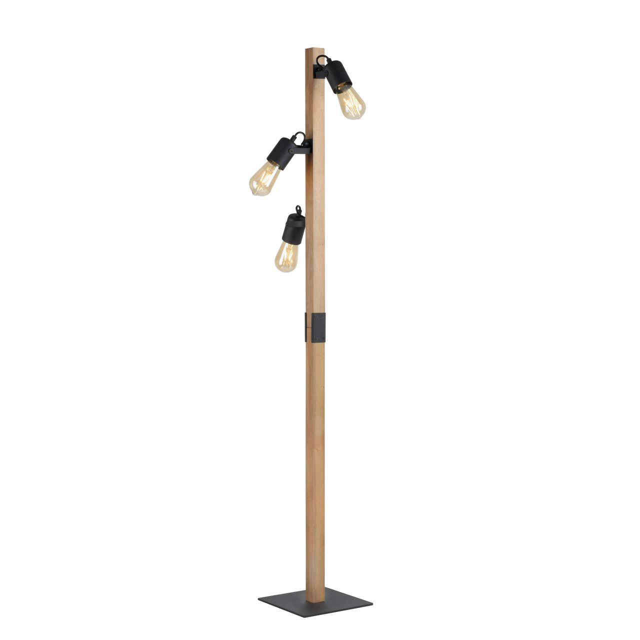 JUST LIGHT LeuchtenDirekt Stehleuchte CANOP,  3x E27 a max. 10W exkl., Materialmix, Innenleuchte, IP20
