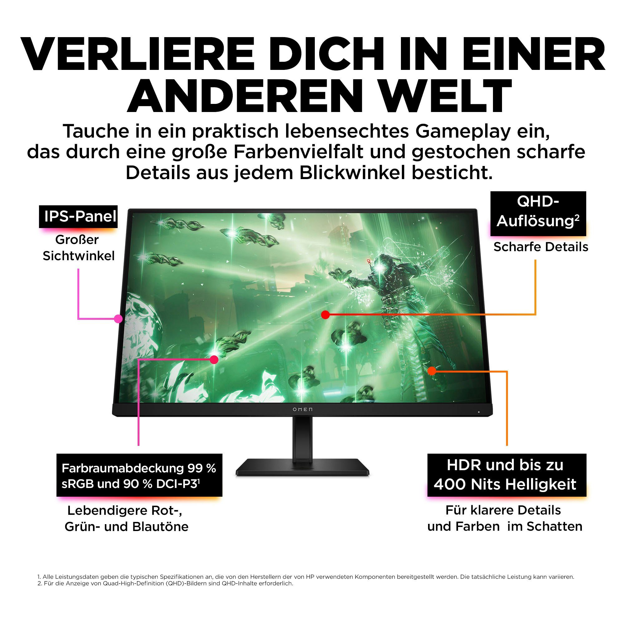 HP OMEN 27q (HSD-0156-A) Gaming-Monitor (68,6 cm/27 