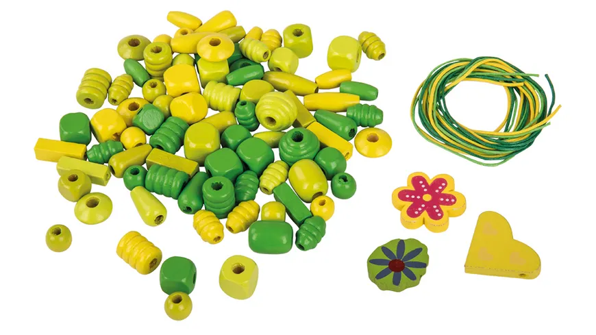 Rayher Holzperlenmischung Cocktail, grün 50 g