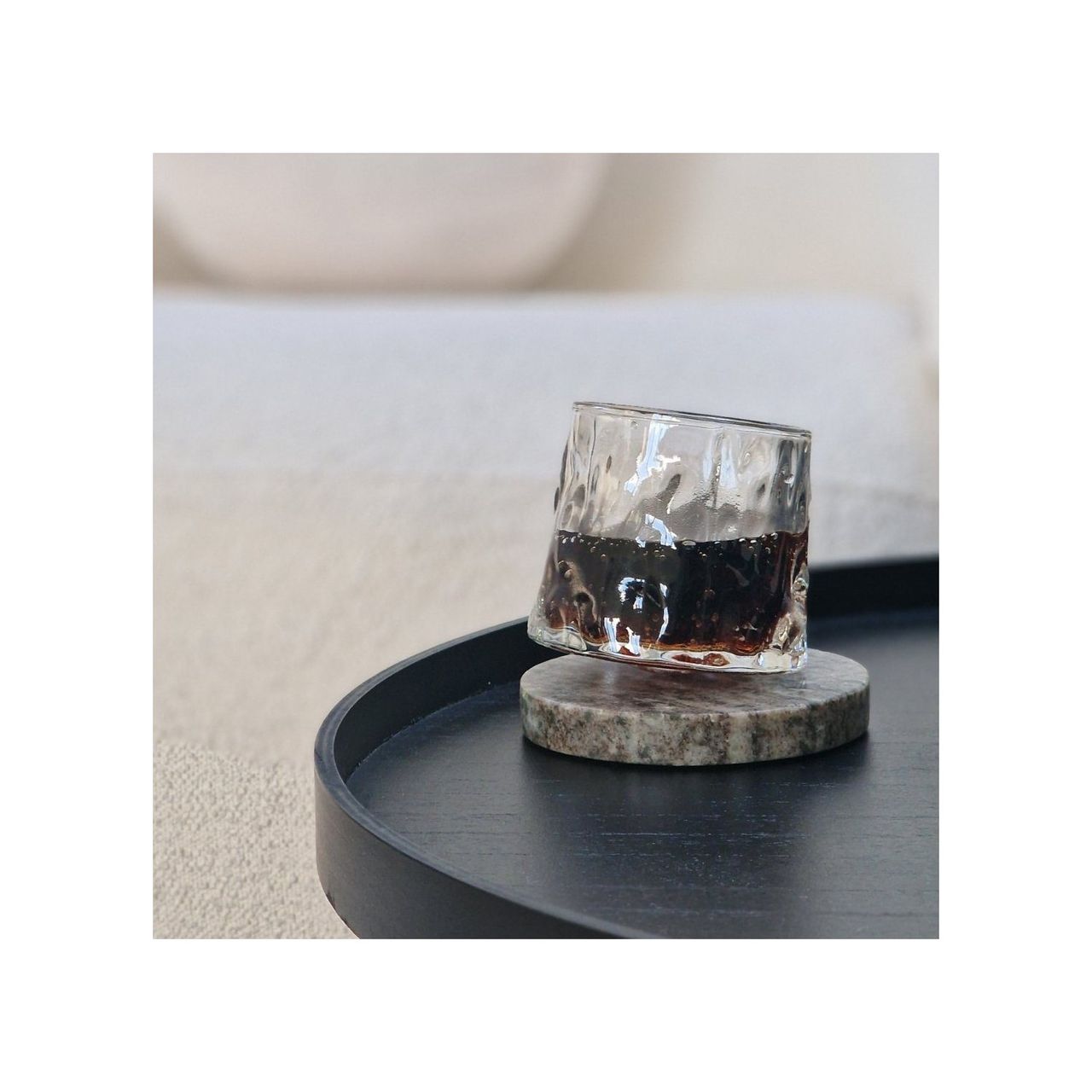 ZOHA 2er Set Whiskyglas Whisky Iceberg - Glas Wasserglas Saft - 180 ml, Glas, Bewegbar - Trinkglas