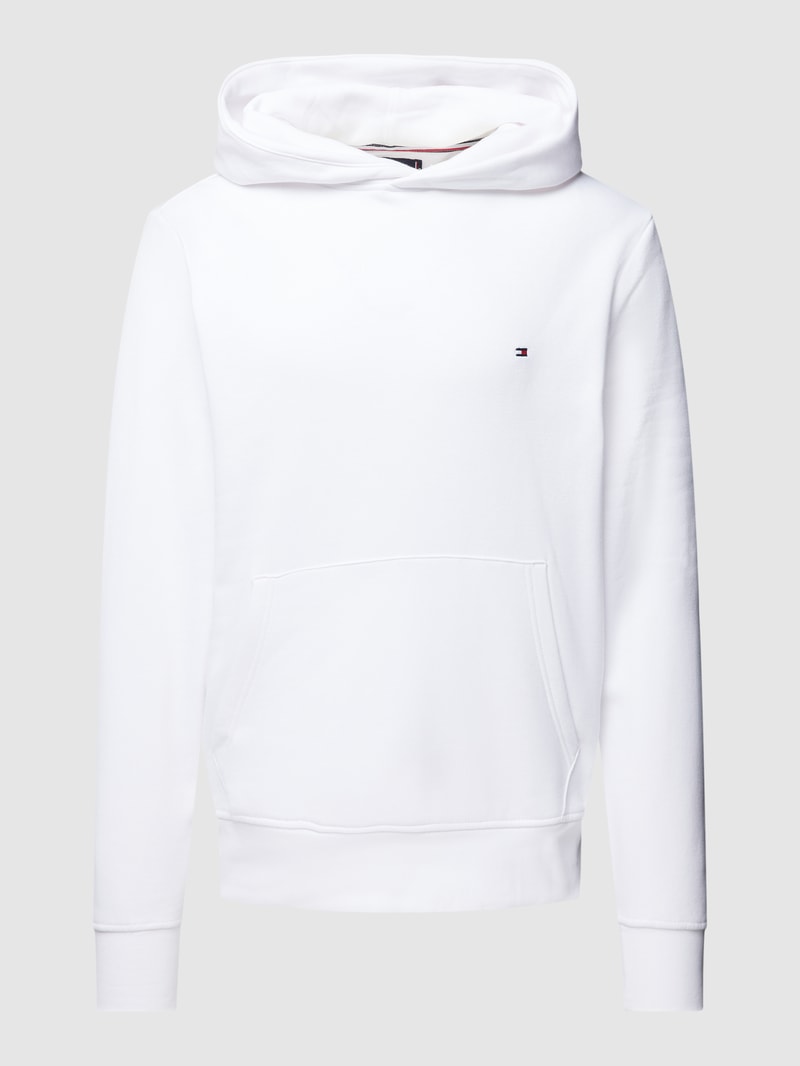 Hoodie mit Logo-Stitching Modell 'FLAG' in weiß