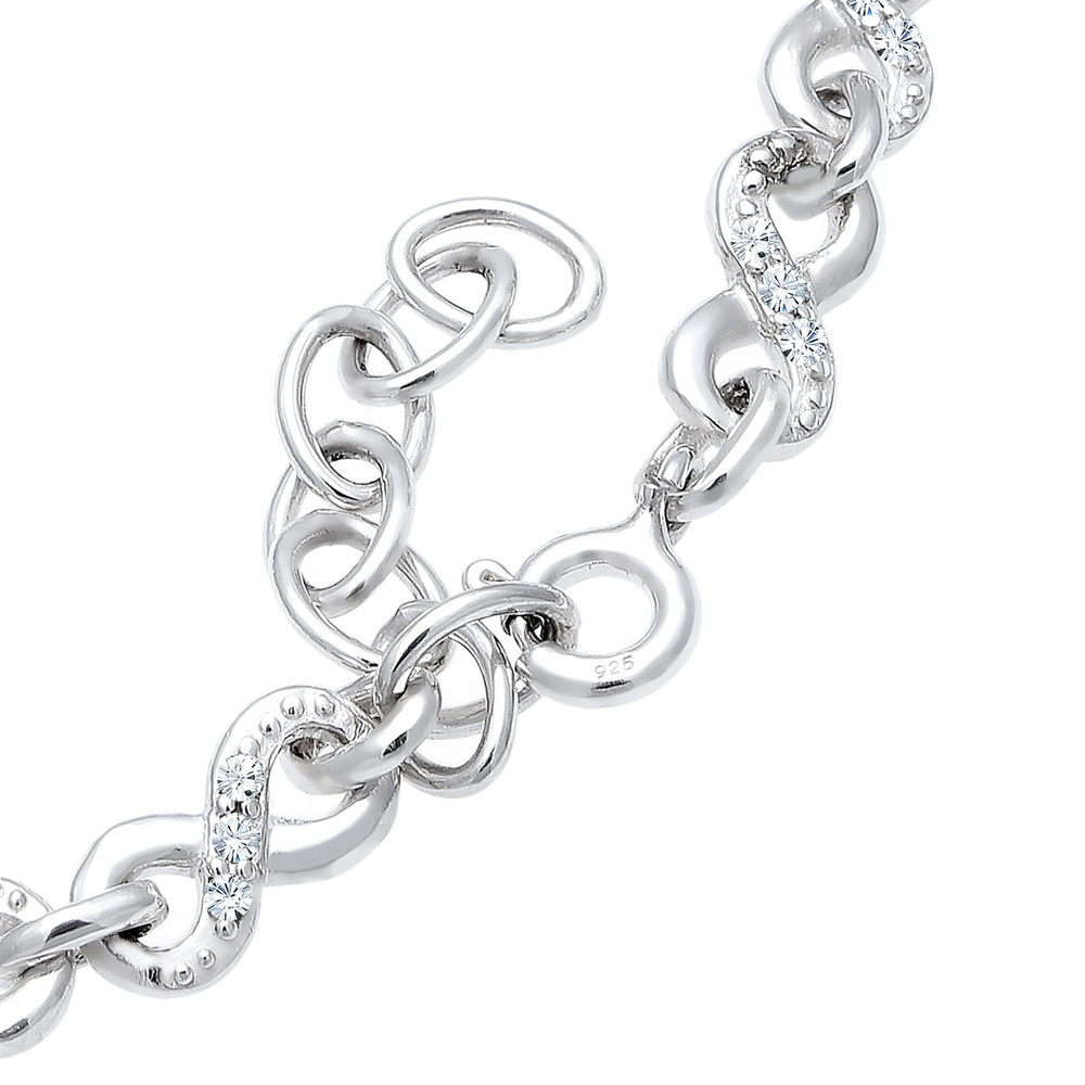 Elli Elli Bracelet Simbole Infini Cristal  (925/1000) Argent Bracelet