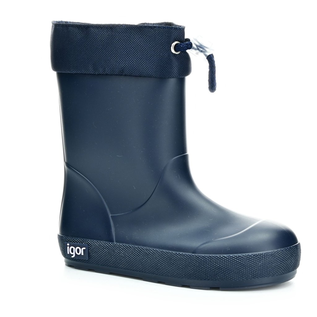 Igor Yogi Borreguito Cuello Marino/Navy gefütterte Barfußgummistiefel