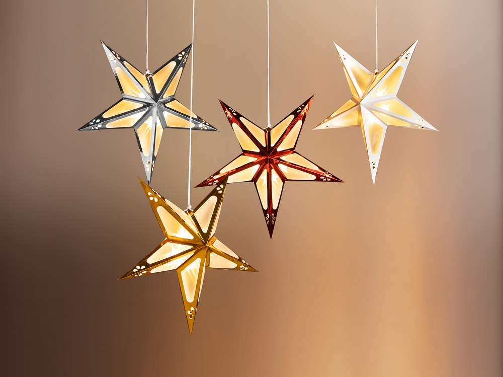 I-Glow LED-Papierstern - Weiß