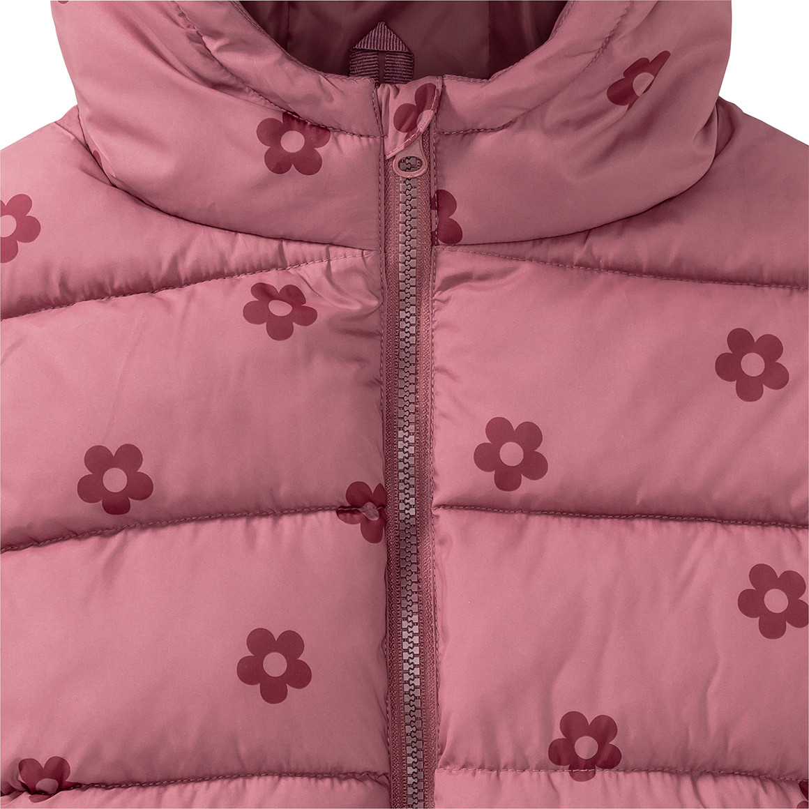 Mädchen Steppjacke mit Blumen-Allover