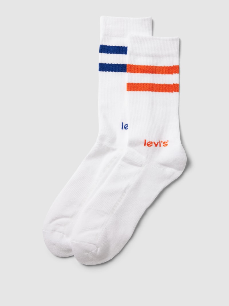 Socken mit Label-Stitching im 2er-Pack in weiß