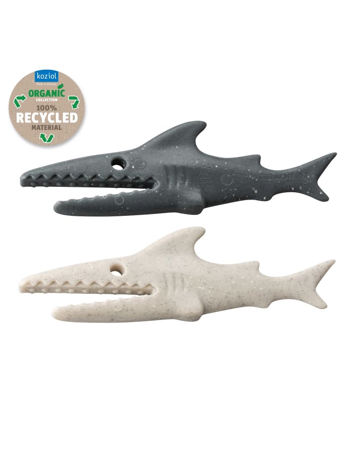 koziol SHARKY * - Klammer in recycled desert sand-nature grey günstig kaufen onesize